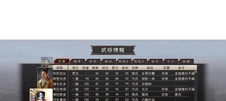 三国志13特技级别5级以上武将名单一览（探究三国志13中特技级别5级以上的顶尖武将）  第2张